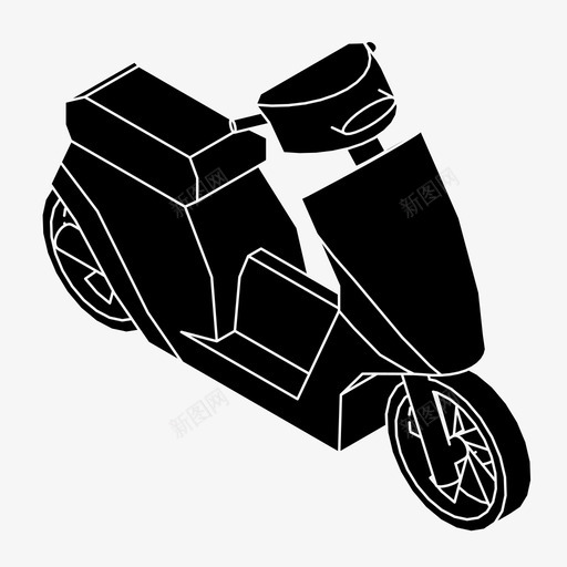 摩托车自行车骑乘图标svg_新图网 https://ixintu.com 摩托车 自行车 车辆 骑乘