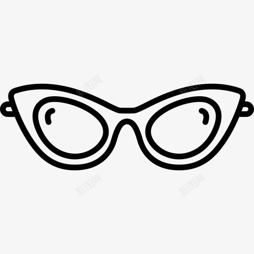 猫眼眼镜时尚漂亮的衣服图标svg_新图网 https://ixintu.com 时尚 漂亮的衣服 猫眼眼镜