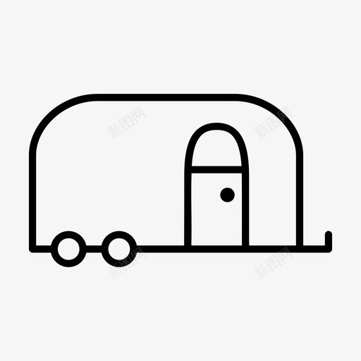 露营车房车拖车图标svg_新图网 https://ixintu.com 房车 拖车 旅行车 露营车