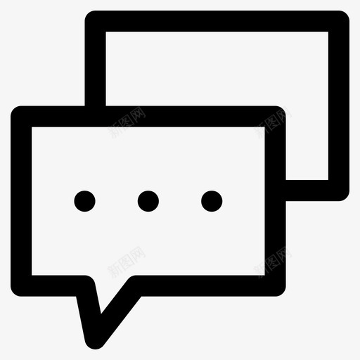 对话聊天讨论图标svg_新图网 https://ixintu.com 对话 用户界面线图标 聊天 讨论 通话