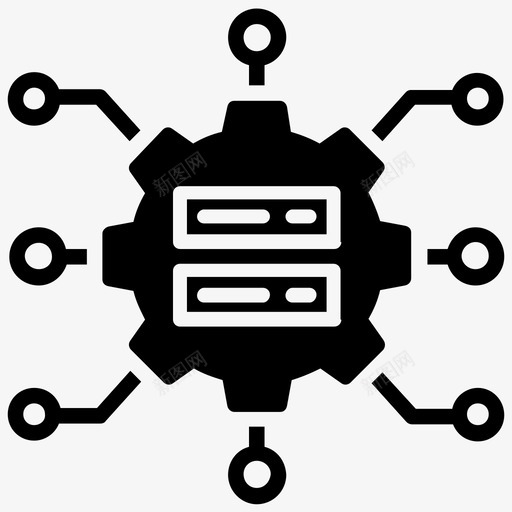 大数据数据管理进程间通信图标svg_新图网 https://ixintu.com 人工智能字形图标 共享网络 大数据 托管服务器 数据管理 进程间通信