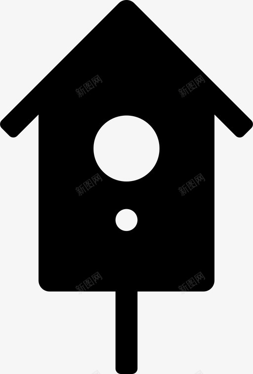 鸟舍家自然图标svg_新图网 https://ixintu.com 家 庇护所 木材 自然 花园和工具填充 鸟巢 鸟舍