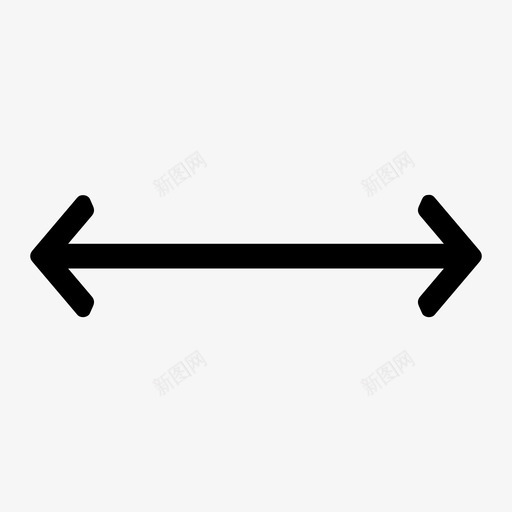 水平箭头距离图标svg_新图网 https://ixintu.com 偶数 平直 水平 用户界面图示符 箭头 网络 距离