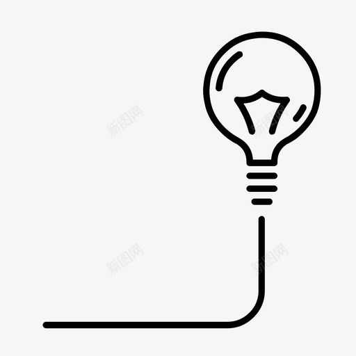 灯泡电想法图标svg_新图网 https://ixintu.com 功率 想法 灯 灯泡 电 轮廓灯泡