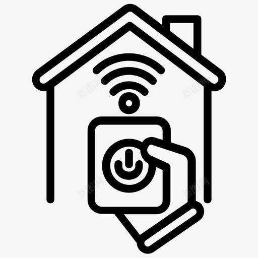 遥控互联网家庭互联网家庭网络图标svg_新图网 https://ixintu.com 人工智能线路图标 家庭wifi 家庭互联网 家庭网络 无线互联网 远程互联网 遥控互联网