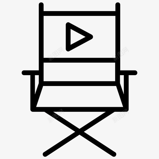 导演椅影院椅导演座图标svg_新图网 https://ixintu.com 家具 导演座 导演椅 影院椅 电影导演座 视频制作线图标