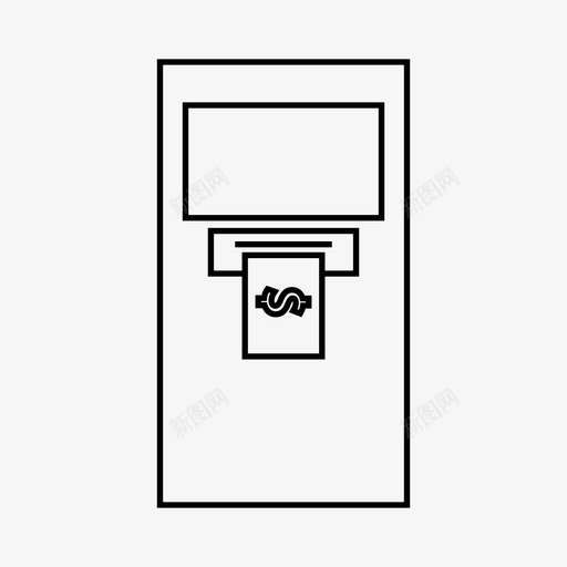 atm机收入费用图标svg_新图网 https://ixintu.com atm机 工资 收入 费用 银行 银行和金融