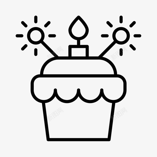 蛋糕生日蛋糕糖果图标svg_新图网 https://ixintu.com 甜点 生日蛋糕 糕点 糖果 蛋糕 食物