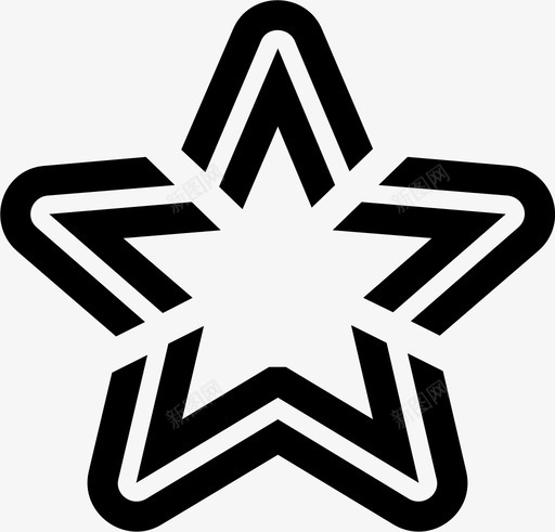 星号书签质量图标svg_新图网 https://ixintu.com 书签 形状 星号 星星 质量