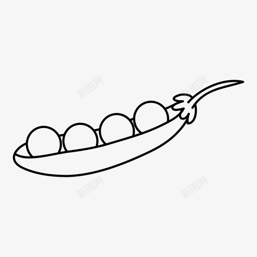 豌豆蔬菜图标svg_新图网 https://ixintu.com 蔬菜 豌豆