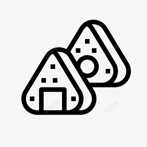 onigiri亚洲文化图标svg_新图网 https://ixintu.com onigiri 东方 亚洲 文化 日本 食品甜点