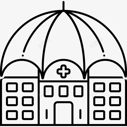 医院赔偿保险医疗保险图标svg_新图网 https://ixintu.com 医疗保险 医院赔偿保险