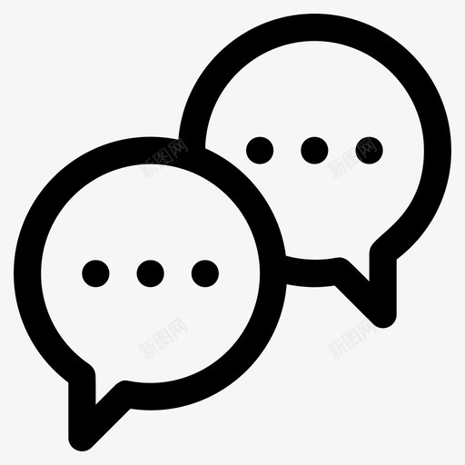 对话聊天讨论图标svg_新图网 https://ixintu.com 对话 用户界面线图标 聊天 讨论 通话