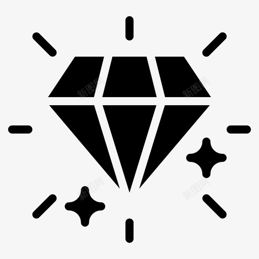 钻石珠宝奢侈品图标svg_新图网 https://ixintu.com 奢侈品 珠宝 钻石 银行业
