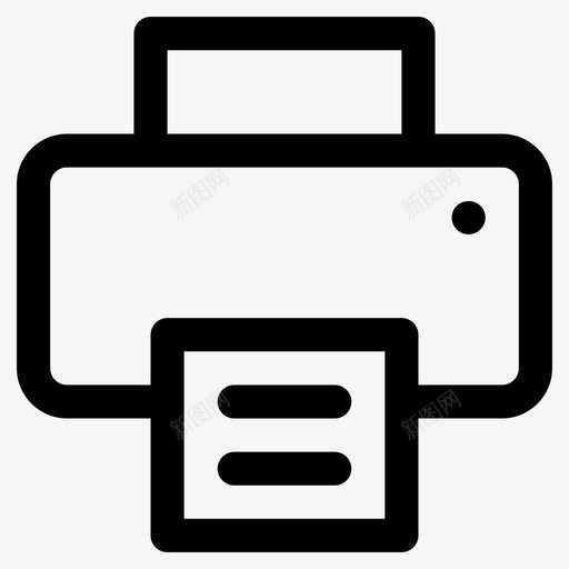 打印机通讯员deskjet图标svg_新图网 https://ixintu.com deskjet 传真机 打印机 用户界面线图标 输出设备 通讯员
