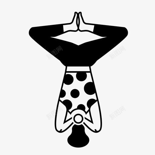 倒立马戏团运动图标svg_新图网 https://ixintu.com 倒立 健康 女性 瑜伽 瑜伽姿势 运动 马戏团