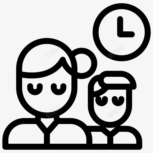 男人时钟情侣图标svg_新图网 https://ixintu.com 女人 情侣 时钟 时间 男人