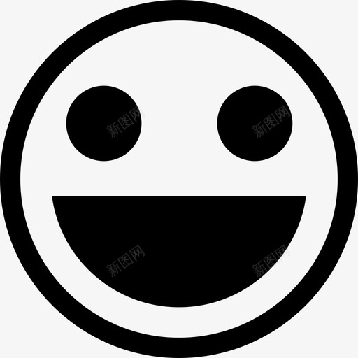 微笑大脸图标svg_新图网 https://ixintu.com 大 微笑 快乐 脸