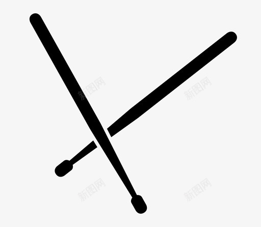 鼓棍军乐打击乐图标svg_新图网 https://ixintu.com 军乐 打击乐 鼓棍