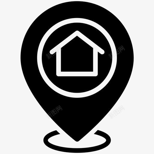 主位置位置保持器地图销图标svg_新图网 https://ixintu.com 不动产字形图标 主位置 位置保持器 地图销 导航