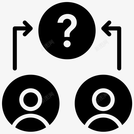 问题解决头脑风暴冲突管理图标svg_新图网 https://ixintu.com 人工智能字形图标 冲突管理 决策 头脑风暴 思考 问题解决