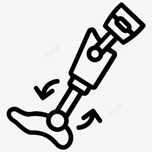 控制论肢体增强假肢腿部假肢图标svg_新图网 https://ixintu.com 人工智能线图标 增强假肢 控制论肢体 移动控制器 腿部假肢 虚拟现实控制器