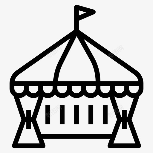 帐篷野营假日图标svg_新图网 https://ixintu.com 假日 帐篷 旅行 聚会 野营