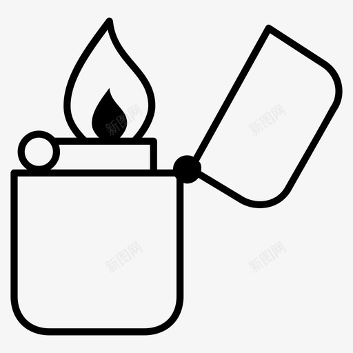 打火机烧伤火灾图标svg_新图网 https://ixintu.com 吸烟 打火机 气体 火灾 火焰 烧伤
