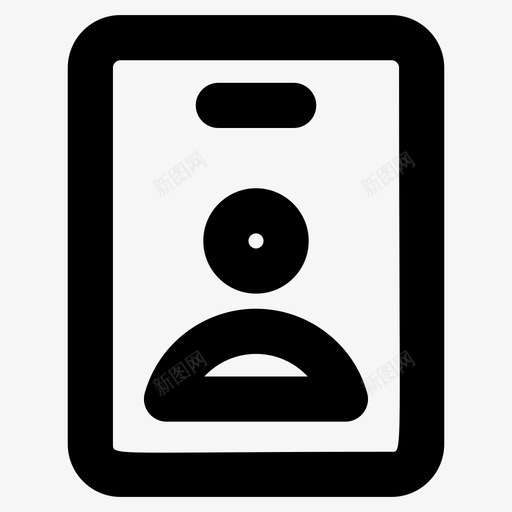 身份证企业身份证员工证图标svg_新图网 https://ixintu.com 企业身份证 员工证 用户界面粗体图标 身份证