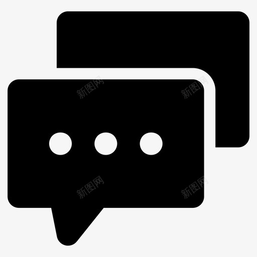 对话聊天讨论图标svg_新图网 https://ixintu.com 交谈 对话 用户界面字形图标 聊天 讨论