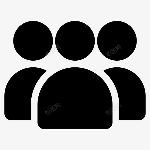 人员客户组图标svg_新图网 https://ixintu.com 人员 团队 客户 用户 用户界面字形图标 组