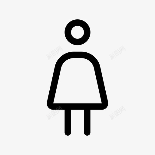 女男厕所人图标svg_新图网 https://ixintu.com 人 基本图标集 女 用户 男厕所