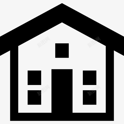 两层楼的大楼楼房我镇上的房子图标svg_新图网 https://ixintu.com 两层楼的大楼 我镇上的房子 楼房