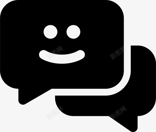 对话聊天情感图标svg_新图网 https://ixintu.com 你只活一次就充实了 对话 微笑 情感 短信 聊天