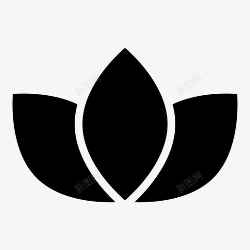 莲花美容放松图标svg_新图网 https://ixintu.com spa 放松 美容 莲花