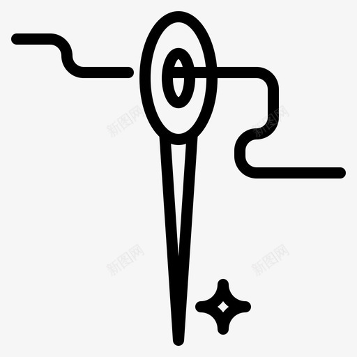 针缝线图标svg_新图网 https://ixintu.com 线 缝 针