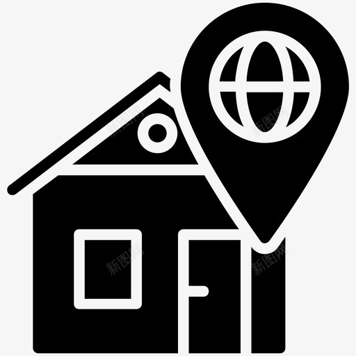 主位置位置保持器地图销图标svg_新图网 https://ixintu.com 不动产字形图标 主位置 位置保持器 地图销 导航