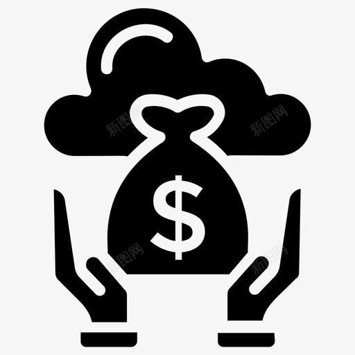 筹款捐赠资助图标svg_新图网 https://ixintu.com 会计字形图标 志愿者 捐赠 筹款 资助