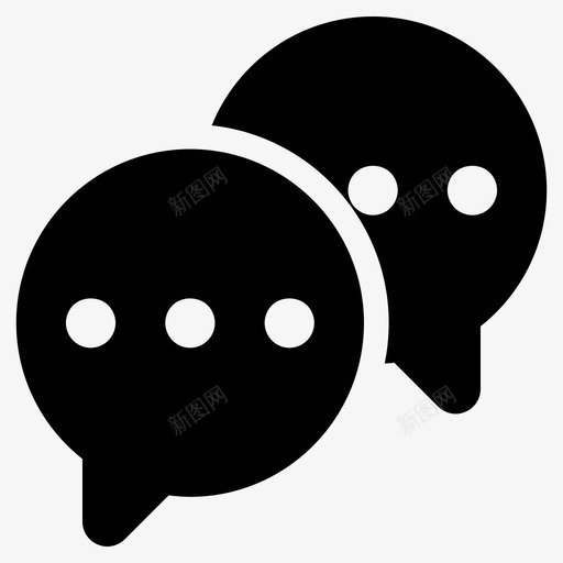对话聊天讨论图标svg_新图网 https://ixintu.com 交谈 对话 用户界面字形图标 聊天 讨论