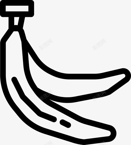 香蕉食物水果图标svg_新图网 https://ixintu.com 健康 水果 素食 食物 香蕉