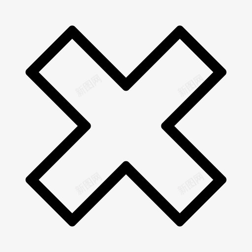 交叉取消矛盾图标svg_新图网 https://ixintu.com 交叉 取消 用户界面粗体 矛盾 错误