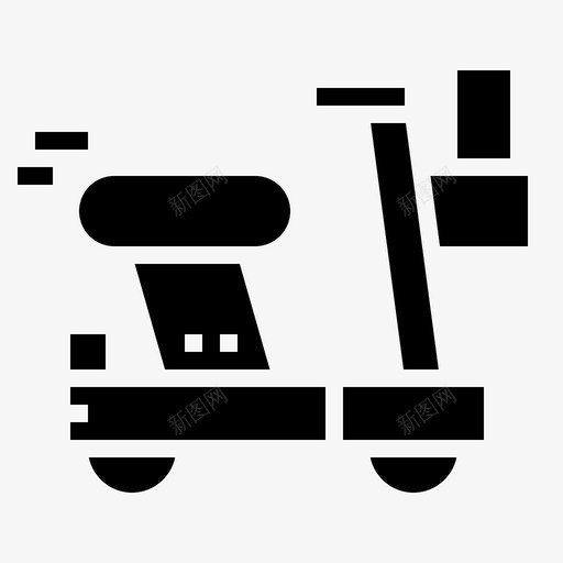 踏板车自行车摩托车图标svg_新图网 https://ixintu.com 摩托车 自行车 踏板车 运输固体
