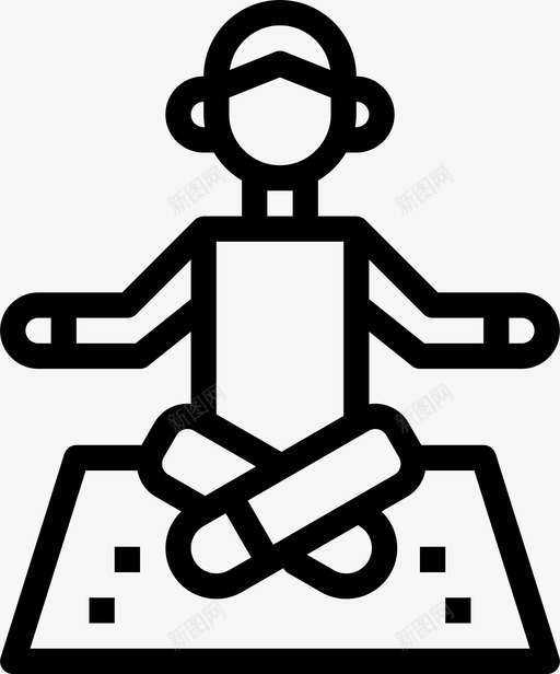 瑜伽锻炼冥想图标svg_新图网 https://ixintu.com 健康 冥想 摆姿势 放松 瑜伽 锻炼