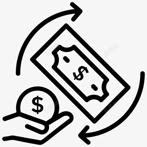 现金流业务利润收入图标svg_新图网 https://ixintu.com 业务利润 会计行图标 收入 收入图表 现金流