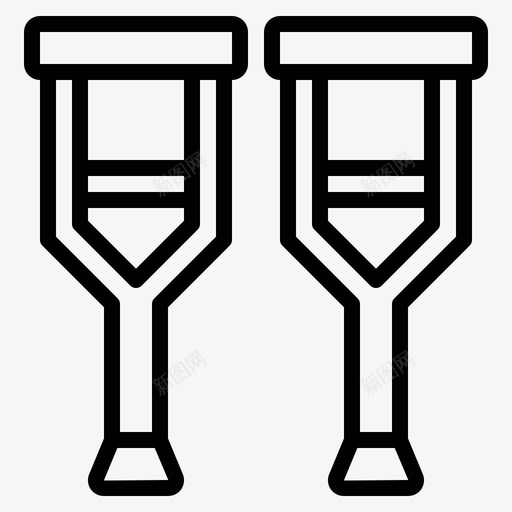 拐杖受伤医疗图标svg_新图网 https://ixintu.com 医疗 医院 受伤 拐杖