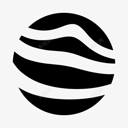 球体圆抽象徽标图标svg_新图网 https://ixintu.com 徽标 抽象 波浪 球体圆