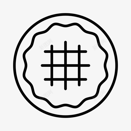 馅饼面包房甜点图标svg_新图网 https://ixintu.com 甜点 糕点 面包房 食物 馅饼