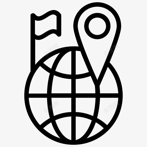 地理位置目的地查找器gps图标svg_新图网 https://ixintu.com gps 位置标记 位置检查点 地图 地理位置 物流配送线图标 目的地查找器