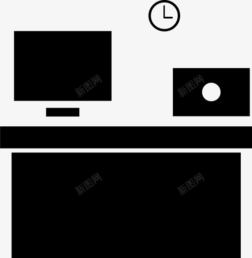 计算机商务办公室图标svg_新图网 https://ixintu.com 办公室 商务 桌子 计算机