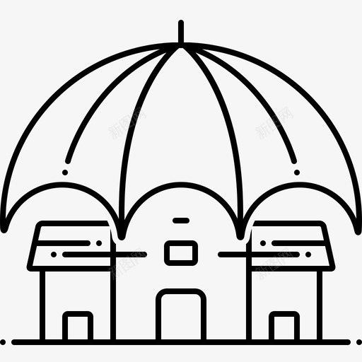 商业财产保险住宅图标svg_新图网 https://ixintu.com 住宅 商业财产保险